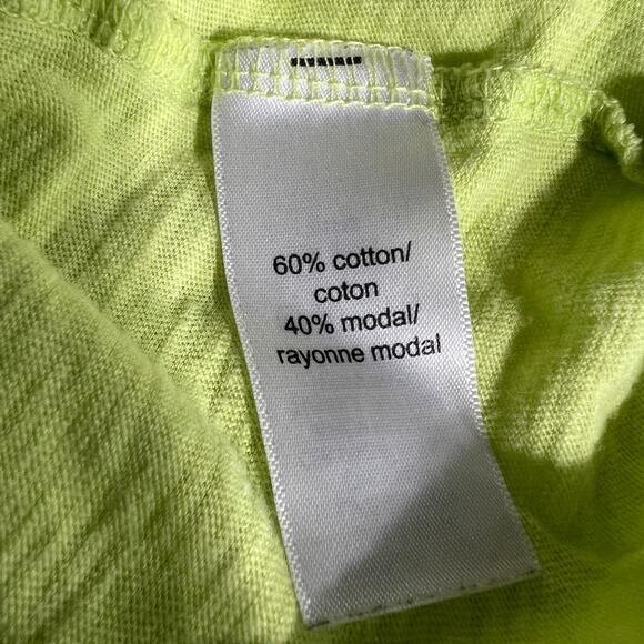 Maurices Womens Tank Top Shirt Sleeveless Pullover V Neck Neon Yellow XS - Picture 9 of 10